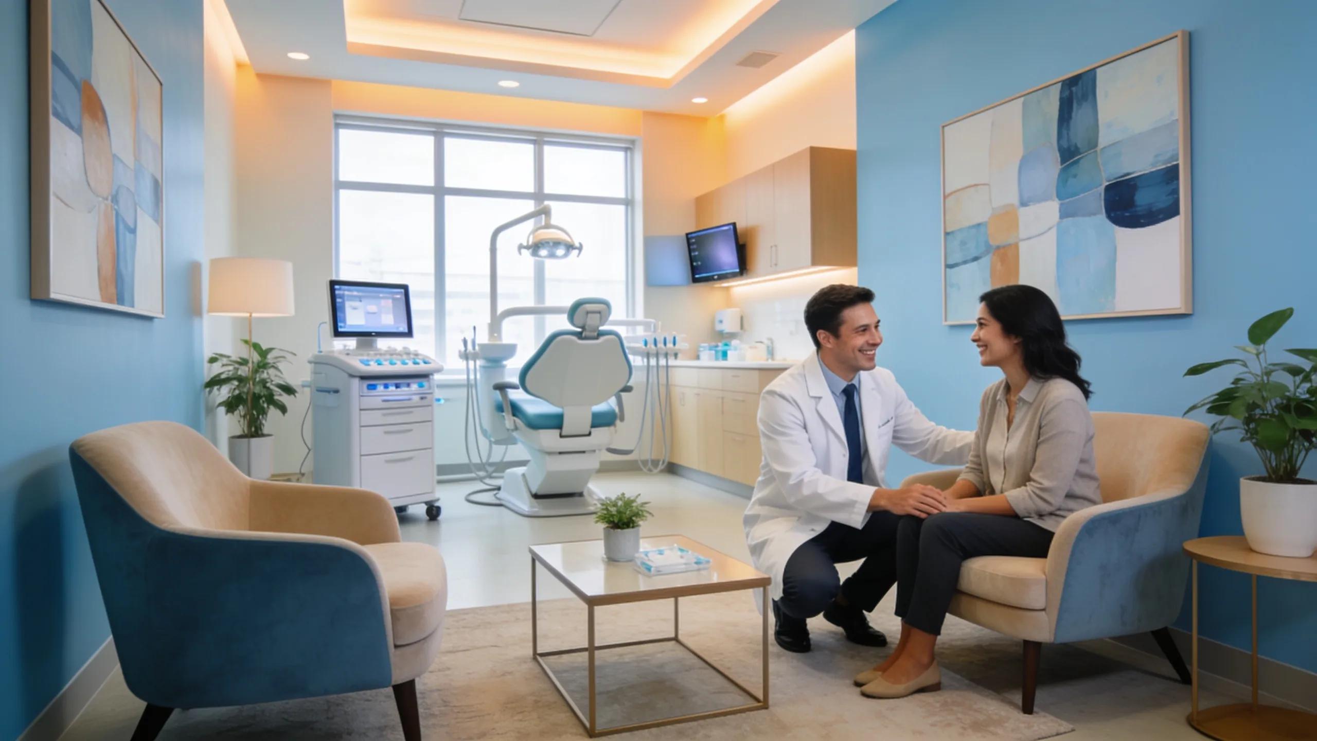 Welcoming dental office reception with professional staff, illustrating integrated medical dental services