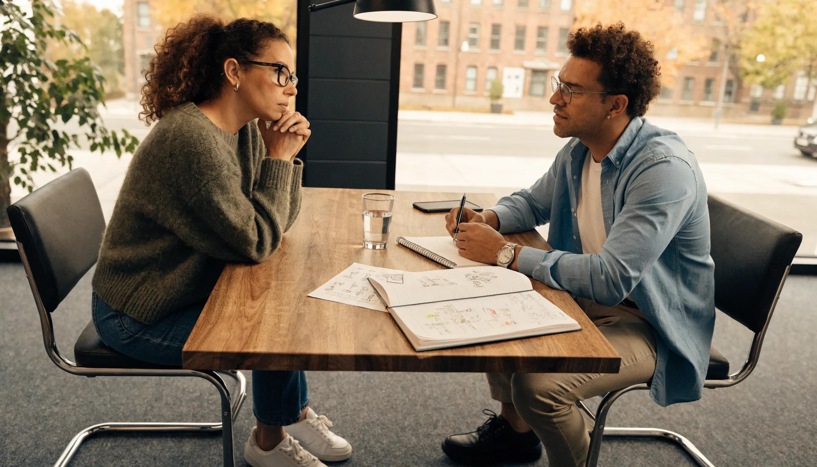 Patient consulting with an endodontist about emergency root canal services