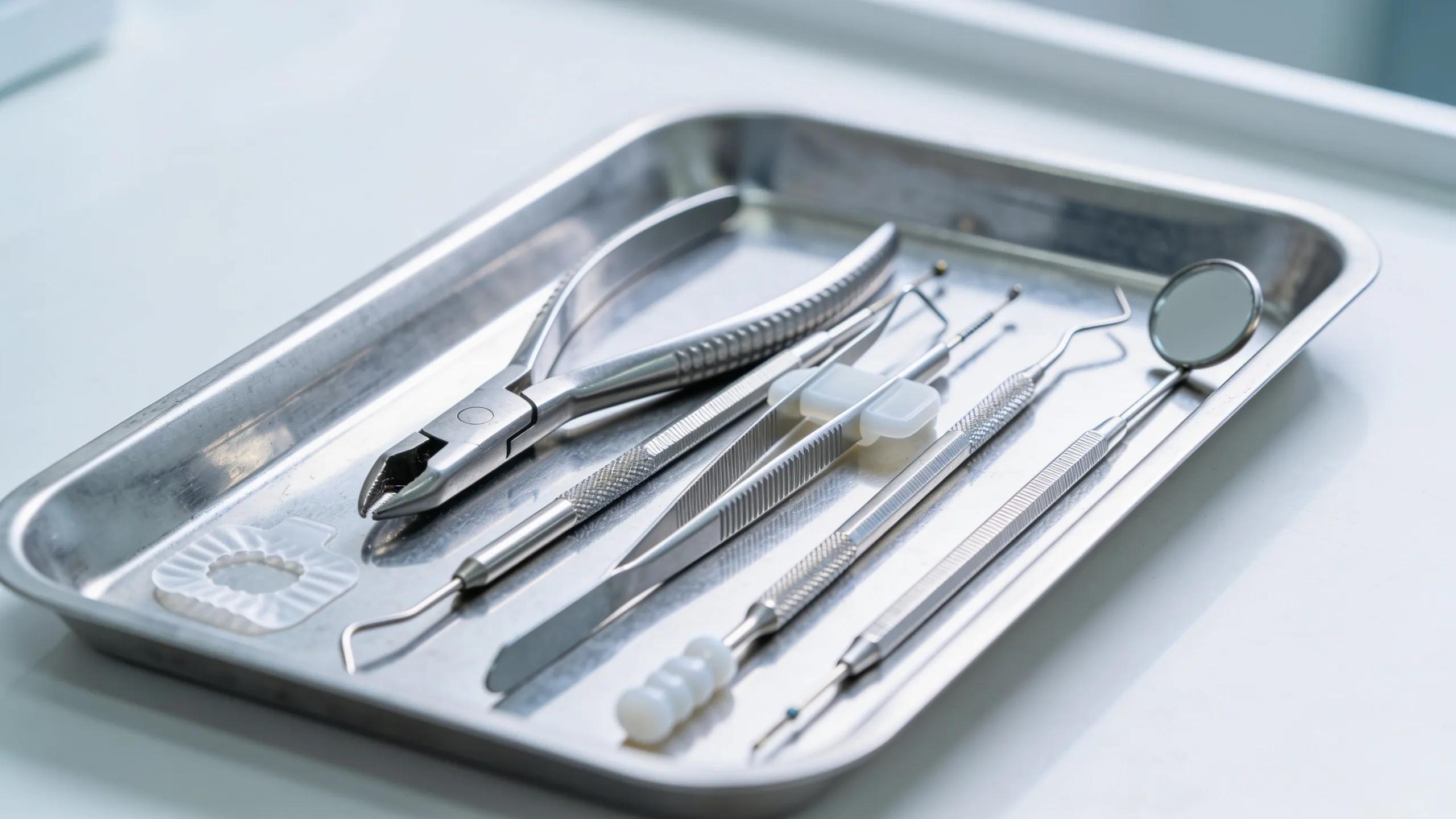 Dental tools and equipment for root canal treatments representing professionalism in care
