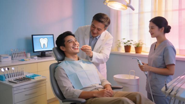 Patient receiving endodontic care in a welcoming dental office, emphasizing natural smile preservation